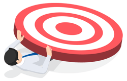 man under target